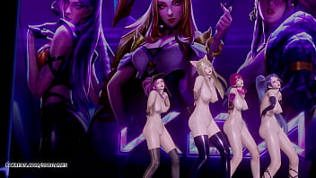 [Hentais, Seraphine League, Stellar Marionette Ahri] MMD Stellar Marionette Ahri Akali Kaisa Evelynn Seraphine League Of Legends Nude Dance Kda Popstar 4K 60FPS