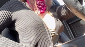 [Tits Fetish, Smoking, Love Smoking And] Italian Big Tits MILF Artemisia Love Smoking And Flashing Her Tits While Driving In Miami Hot Big Nipples Tits Fetish